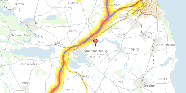 Trafikstøjkort på Følfodhøjen 17, 8660 Skanderborg