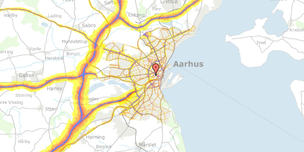 Trafikstøjkort på Ceres Allé 15, 1. 1, 8000 Aarhus C