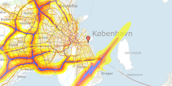 Trafikstøjkort på Lindgreens Allé 10G, st. , 2300 København S