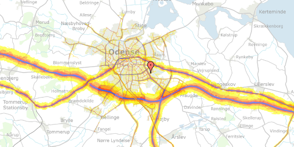 Trafikstøjkort på Ørbækvej 75, st. 222, 5220 Odense SØ