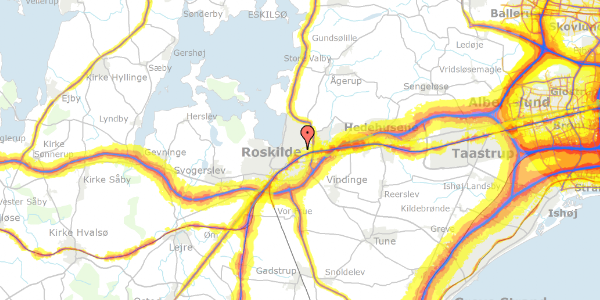 Trafikstøjkort på Klosterengen 54, 4000 Roskilde