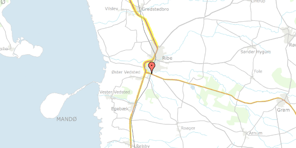 Trafikstøjkort på Haulundvej 120, 6760 Ribe