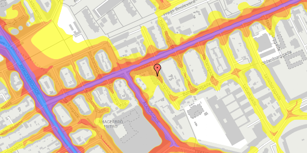 Trafikstøjkort på Geislersgade 4C, 2300 København S