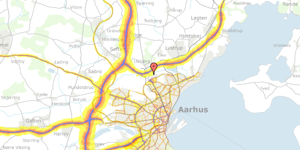 Trafikstøjkort på Graham Bells Vej 27, 8200 Aarhus N