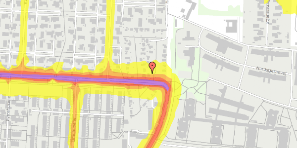 Trafikstøjkort på Haveforeningen Hersted 45, 2600 Glostrup