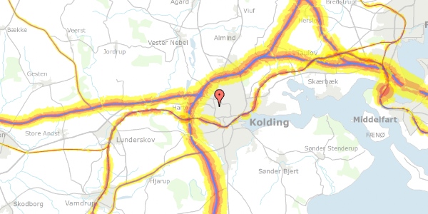 Trafikstøjkort på Vejlevej 131, 6000 Kolding