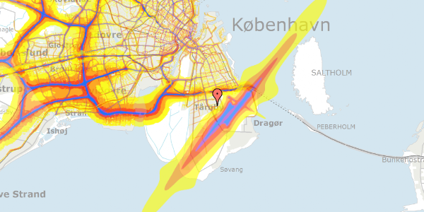 Trafikstøjkort på Brønderslev Alle 1, 2770 Kastrup