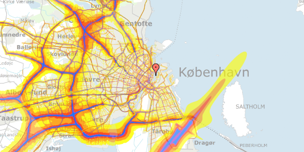 Trafikstøjkort på Amaliegade 17, 1. , 1256 København K