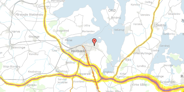 Trafikstøjkort på Østerled 10, 4300 Holbæk