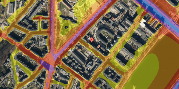 Trafikstøjkort på Læssøesgade 20, 2200 København N