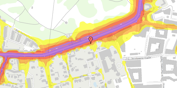 Trafikstøjkort på Valby Langgade 3C, 2500 Valby