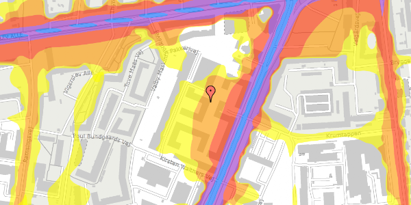 Trafikstøjkort på Montagehalsvej 26, 3. mf, 2500 Valby