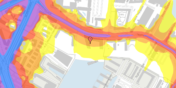 Trafikstøjkort på Teglholmsgade 10C, st. tv, 2450 København SV