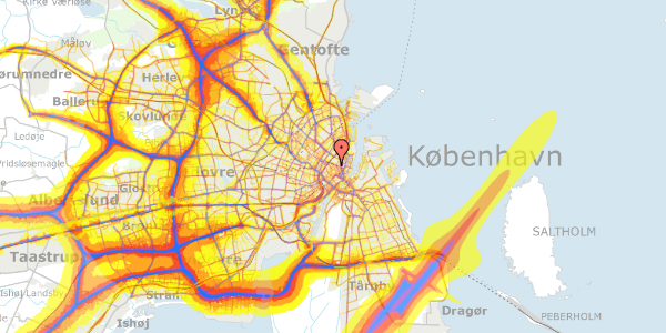 Trafikstøjkort på Landemærket 27A, 1119 København K