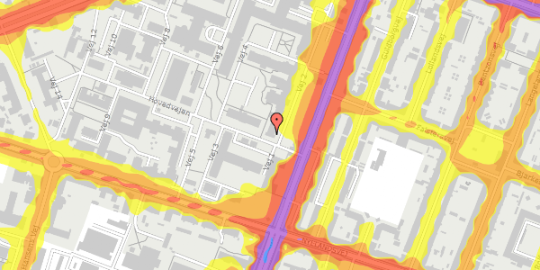 Trafikstøjkort på Hovedvejen 6, 1. , 2000 Frederiksberg