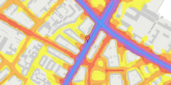 Trafikstøjkort på Jagtvej 137, 2200 København N