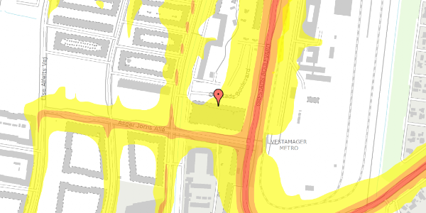 Trafikstøjkort på Asger Jorns Allé 6, 7. 2, 2300 København S