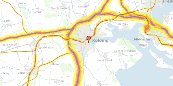 Trafikstøjkort på Kolding Åpark 18, . 113, 6000 Kolding