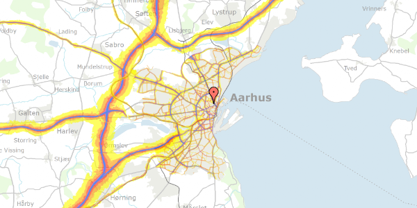 Trafikstøjkort på Samsøgade 46, 8000 Aarhus C