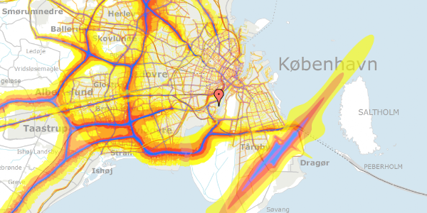 Trafikstøjkort på Vestre Teglgade 2E, st. tv, 2450 København SV