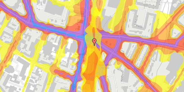 Trafikstøjkort på Nørrebrogade 253, st. , 2200 København N