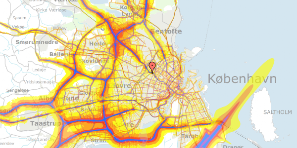 Trafikstøjkort på Jordbærvej 89, st. , 2400 København NV