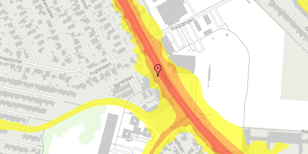 Trafikstøjkort på Tvedvangen 201, 2730 Herlev