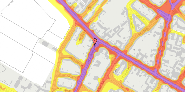 Trafikstøjkort på Griffenfeldsgade 4C, 2200 København N