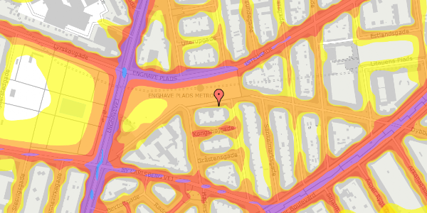 Trafikstøjkort på Enghave Plads 7, 1670 København V