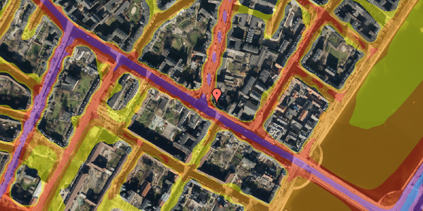 Trafikstøjkort på Nørrebrogade 24, 2200 København N