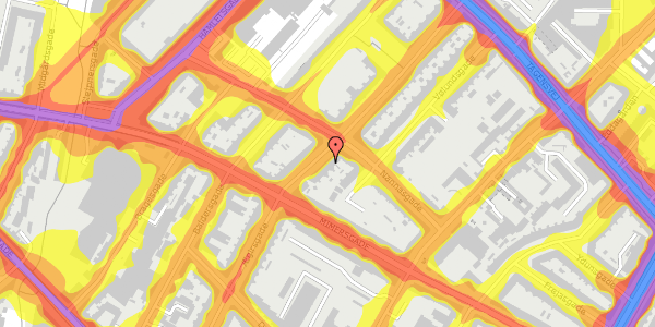 Trafikstøjkort på Ægirsgade 46B, st. th, 2200 København N