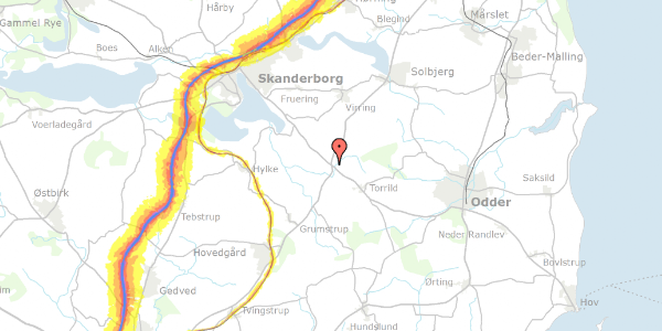 Trafikstøjkort på Gammel Horsensvej 362, 1. , 8660 Skanderborg