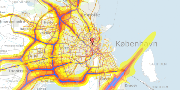 Trafikstøjkort på Blågårdsgade 29, 2200 København N