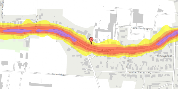 Trafikstøjkort på Fåborgvej 68, 5762 Vester Skerninge