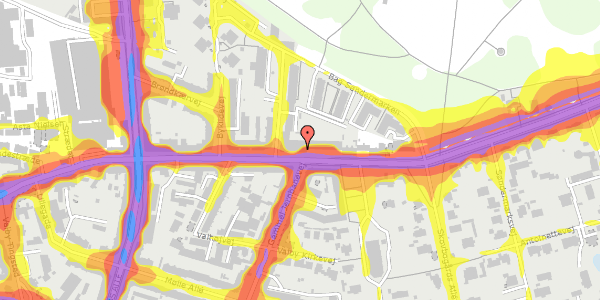 Trafikstøjkort på Valby Langgade 24, 2500 Valby