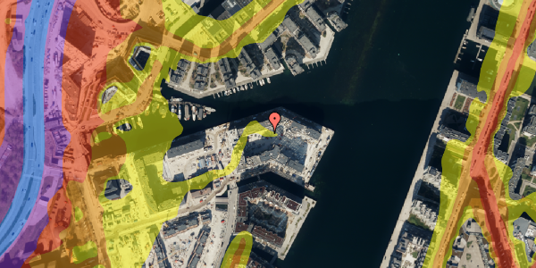 Trafikstøjkort på George Marshalls Vej 5, 1. 2, 2450 København SV