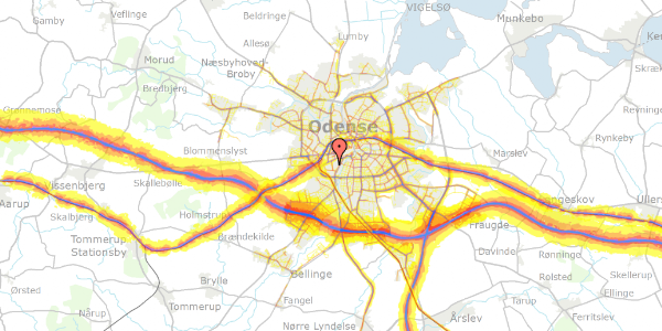 Trafikstøjkort på Heden 5B, 5000 Odense C