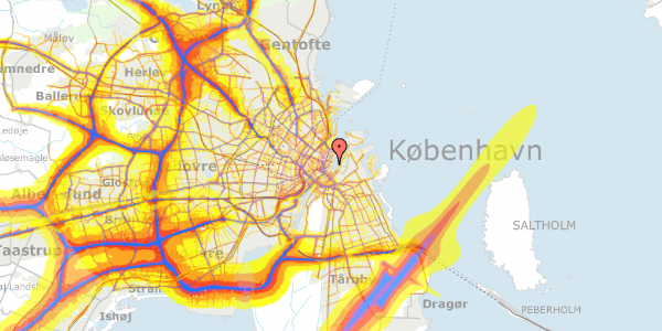 Trafikstøjkort på Nyhavn 65A, 1051 København K