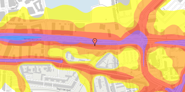 Trafikstøjkort på Stormgade 13, 5. th, 9000 Aalborg