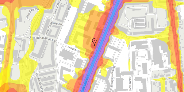 Trafikstøjkort på Gammel Køge Landevej 22Z, 6. th, 2500 Valby