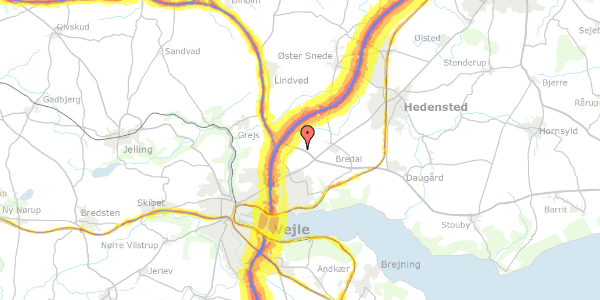 Trafikstøjkort på Stiftsvej 9, 1. , 7100 Vejle