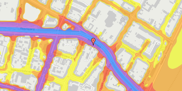 Trafikstøjkort på Åboulevard 23, 1960 Frederiksberg C