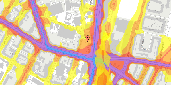 Trafikstøjkort på Frederikssundsvej 8B, 2400 København NV