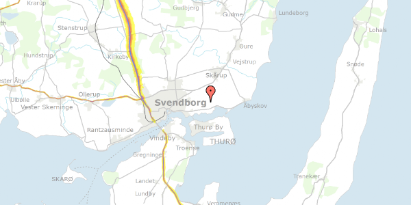 Trafikstøjkort på Egenappevej 197, 5700 Svendborg