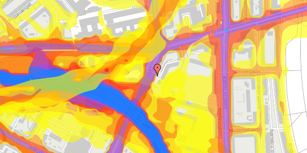 Trafikstøjkort på Nordre Fasanvej 184, 3. , 2000 Frederiksberg