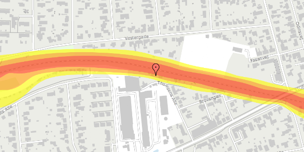 Trafikstøjkort på Thomsens Alle 13F, 6700 Esbjerg