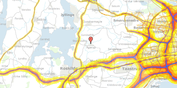 Trafikstøjkort på Tofteengen 27, 4000 Roskilde