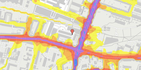 Trafikstøjkort på Finsensvej 6D, st. , 2000 Frederiksberg