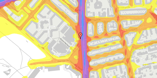 Trafikstøjkort på Østerfælled Torv 6, 1. , 2100 København Ø