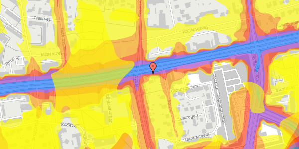 Trafikstøjkort på Hovedvejen 103, 2600 Glostrup